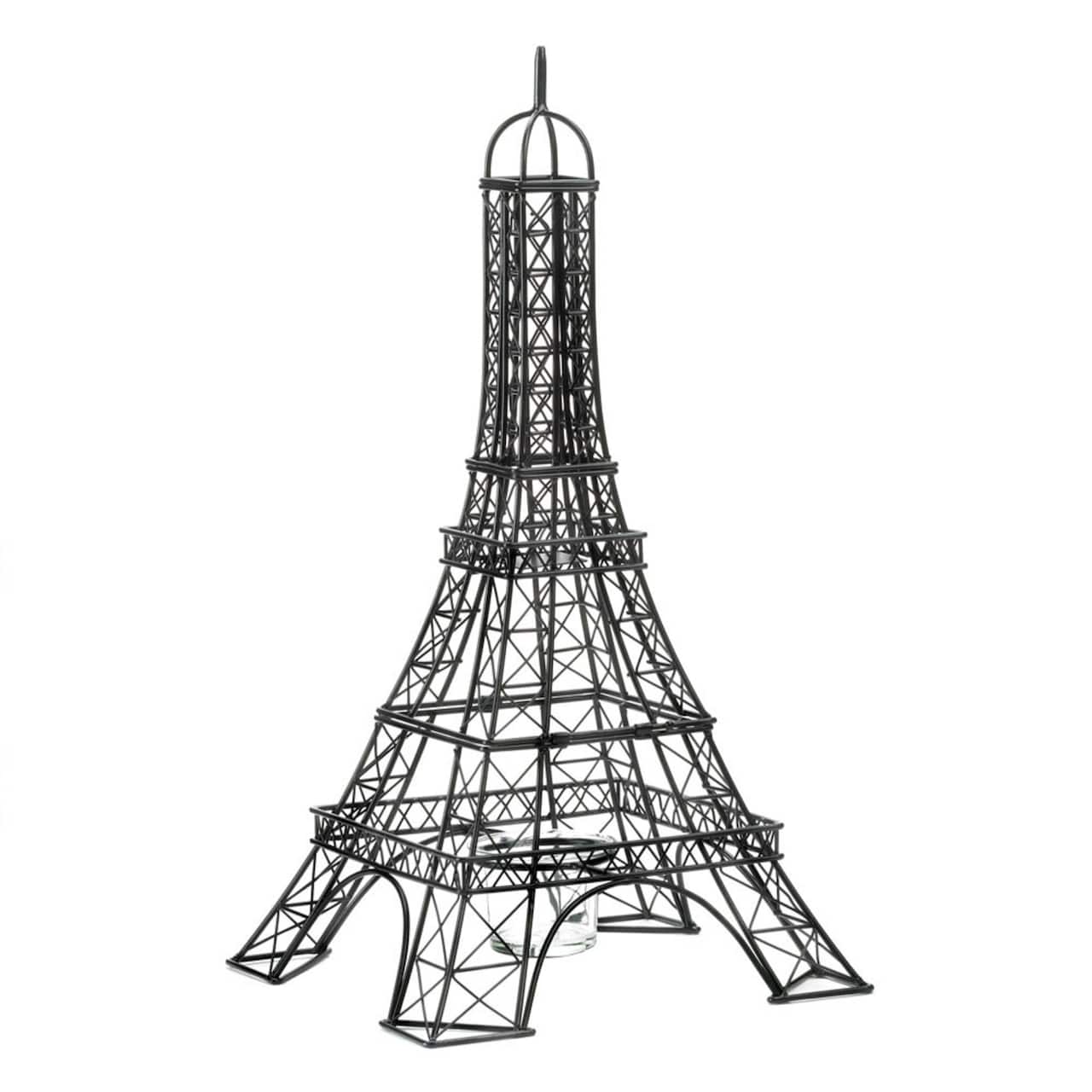 Eiffel Tower Candleholder 8" x 8" x 15.5"